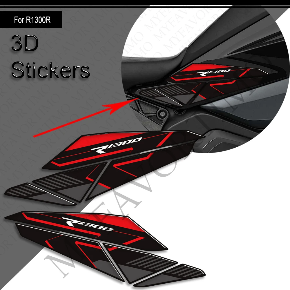Motorcycle Tank Pad Stickers Decals Emblem Gas Fuel Oil Kit Knee Protector For R1300R R 1300 R R1300 2025 2026