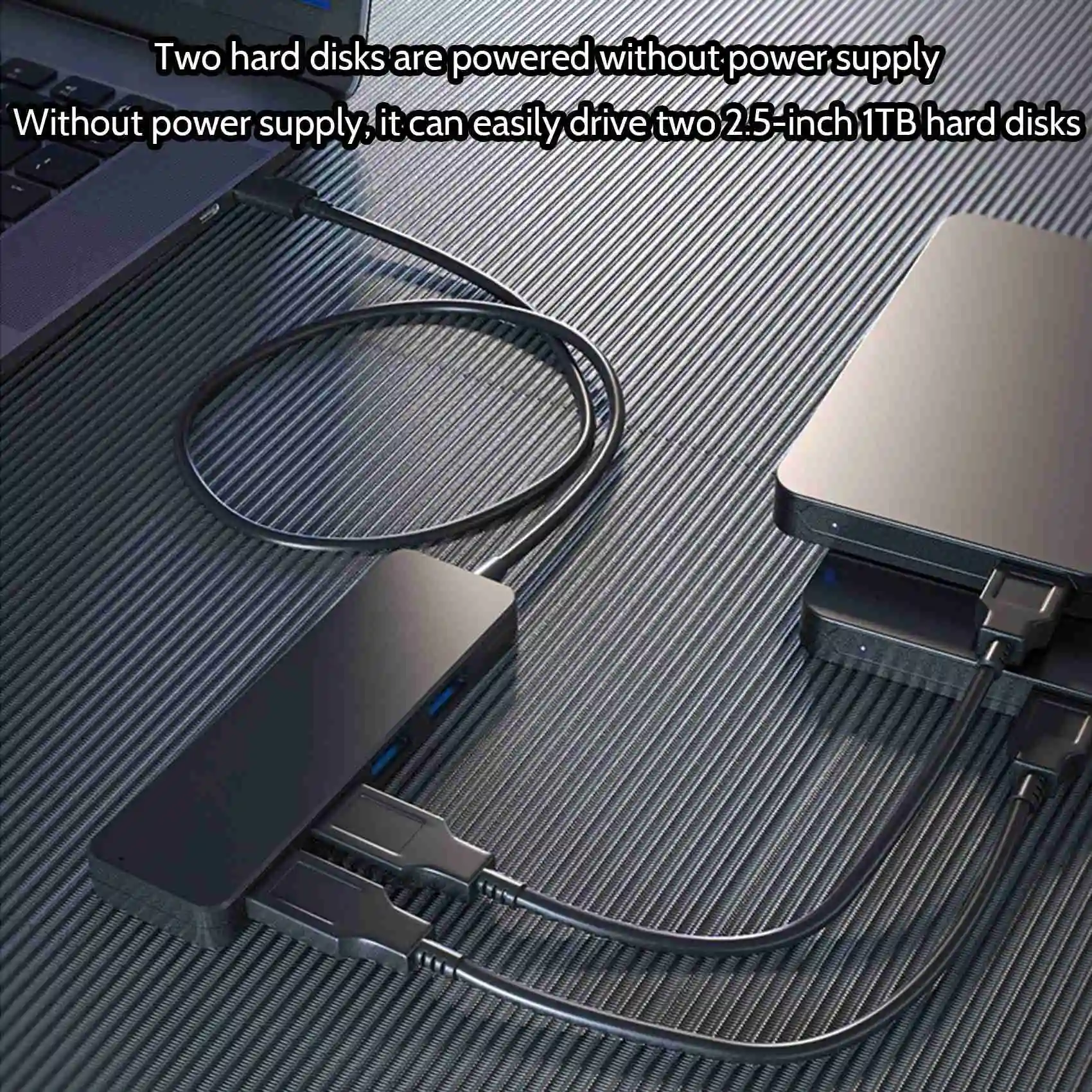 4 in 1 Docking Station USB HUB Multifunction USB3.0 Adaptor Splitter 5Gbps High-Speed Transmission Docking Station