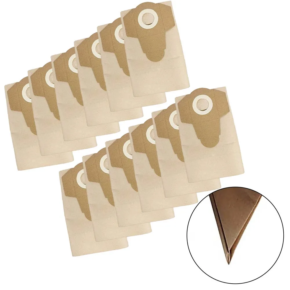 12 Vacuum Bags Microfleece for HOOVER WORKSHOP HC2003WD 15L PULLMAN WD20LSS0 and Compatible Models Including VX40