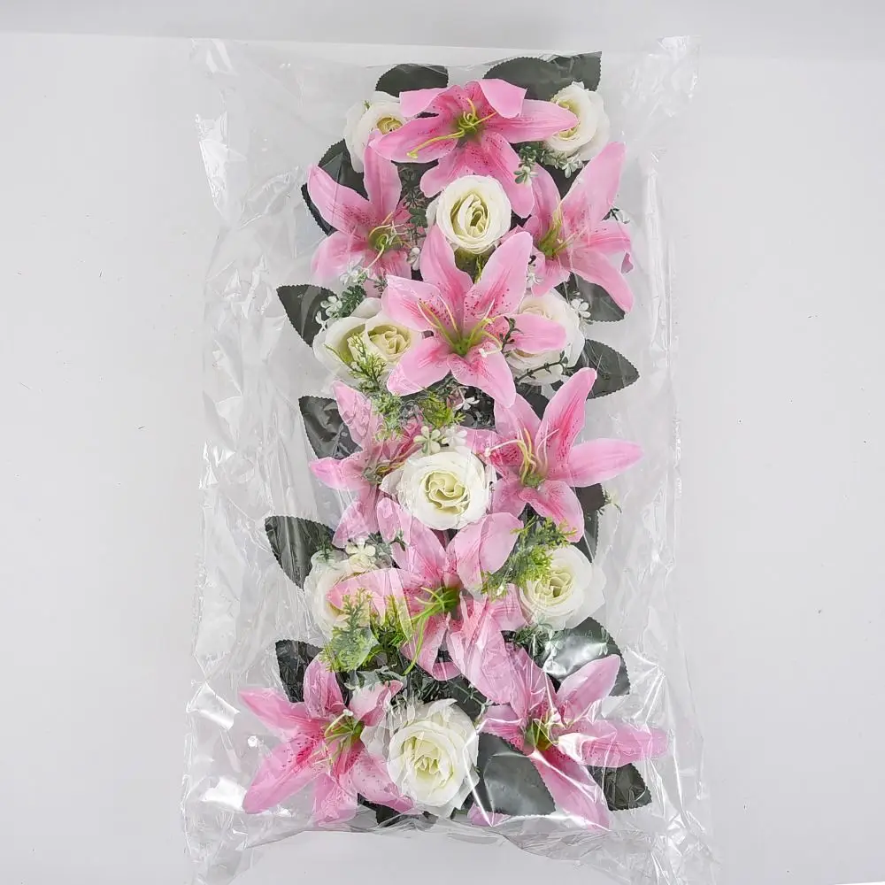 18 Teile/paket 43 cm Künstliche Blumen Schießen Prop Rose & lilie Künstliche Rose Lilie Blumen Wand Bögen Dekor Party bühne Liefert