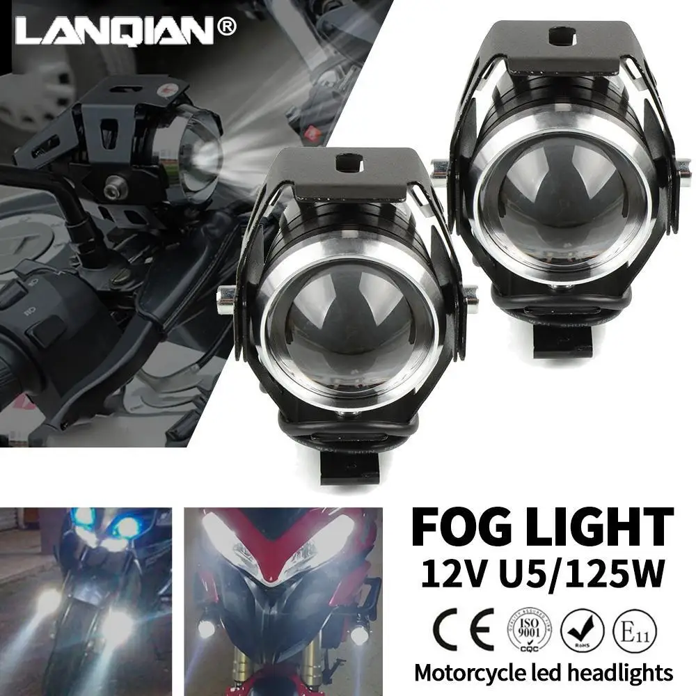 

125W 12v U5 motorcycle headlights led spotlight head lamp spot fog lights for bmw R1200GS R 1200 GS LC ADV R1250GS F900XR F900R