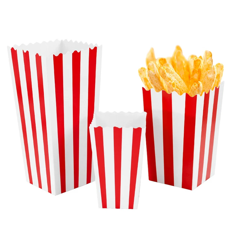 20/50 stücke Popcorn Box Eimer Pommes Frites Tasse Film Nacht Kinder Geburtstag Party Favors Snack Container Tasche Hochzeit Weihnachten liefert – Detail 11