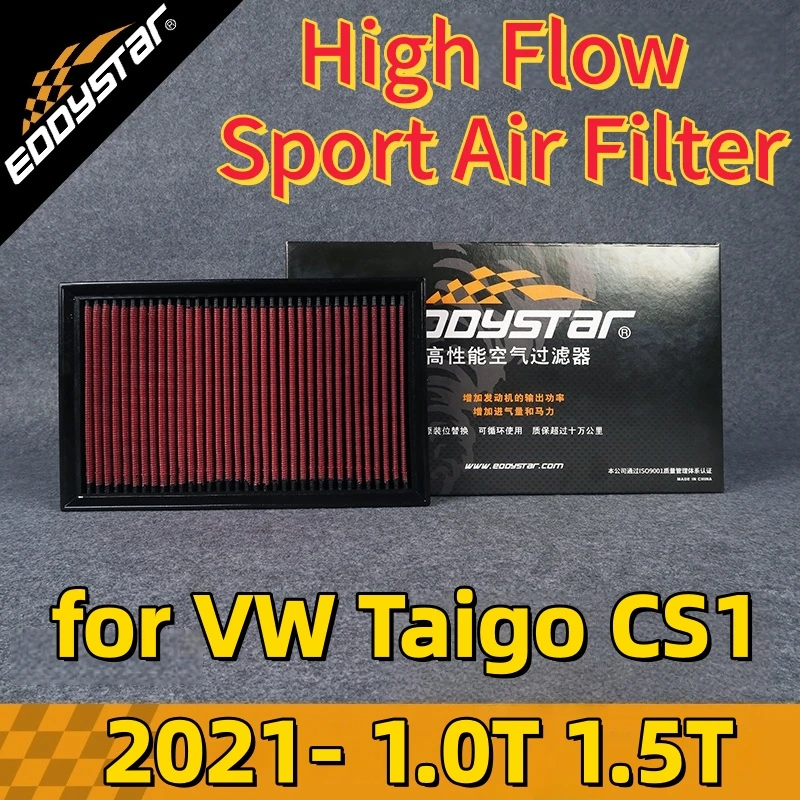 

Спортивный воздушный фильтр с высоким расходом для VW Taigo CS1 2021-1,0 т, 1,5 т, моющиеся гоночные впускные фильтры