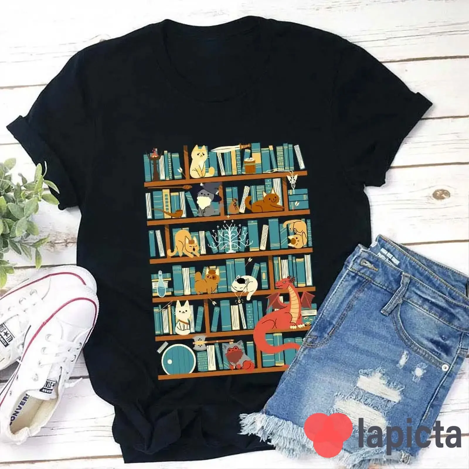 A Dazzling Array Of Books Teacher T Shirt Book Funny vintage Washed Stylish Casual graphic fashion Soft Stretched Slightly