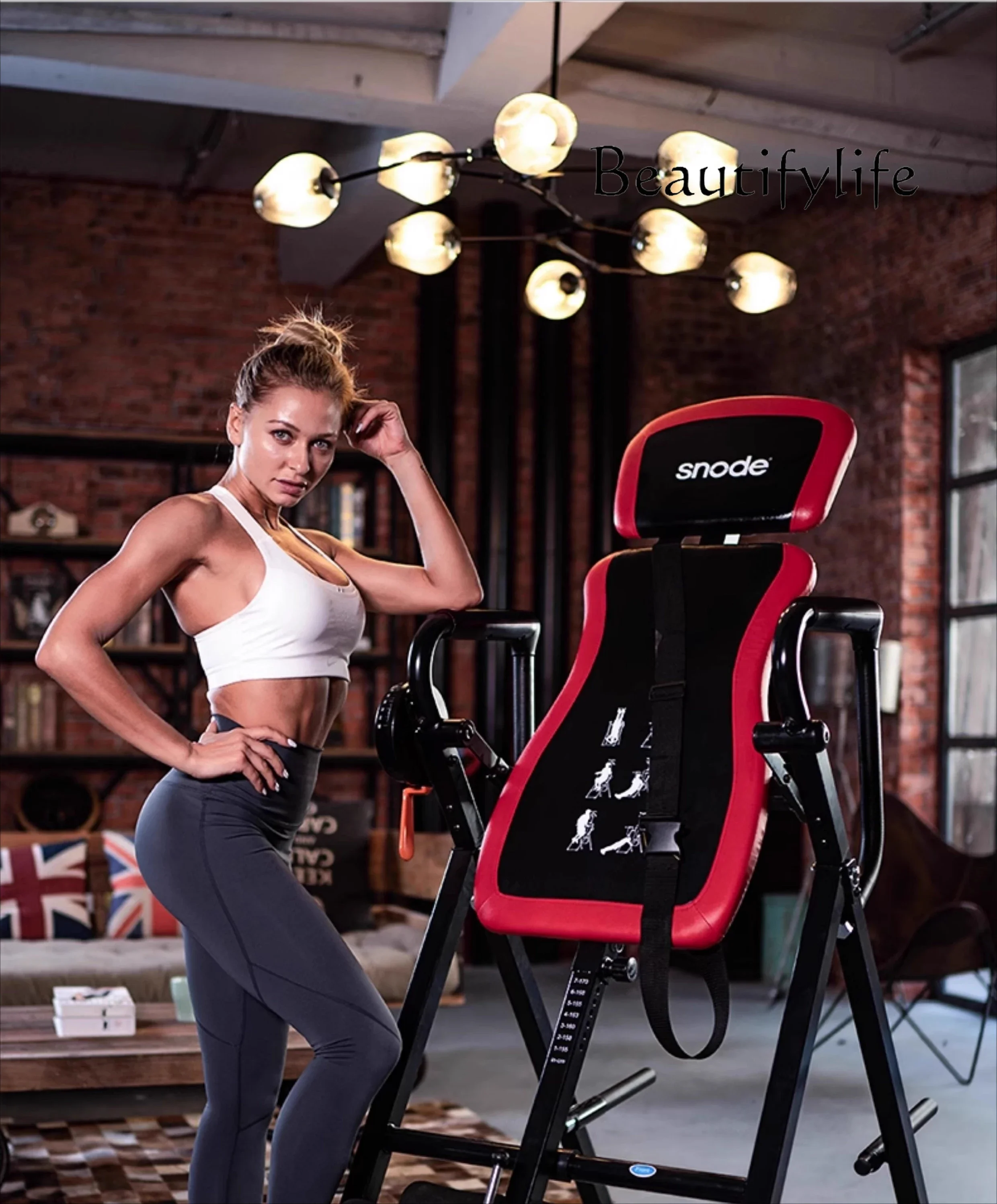 BJ Household Inverted Device, Upside Down Multi-functional Yoga Fitness Equipment, Indoor Inverted Stretching Machine