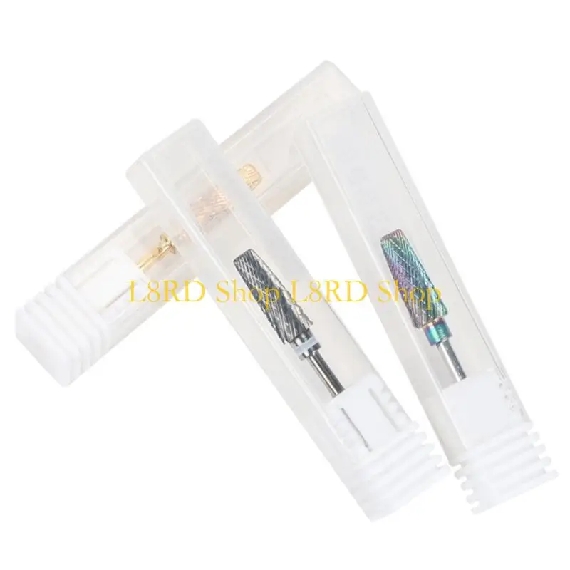 L8RD węglik wolframu 5 w 1 wiertło do paznokci kształt stożkowy wiertło proste do akrylowego paznokci żel wiertarka akcesoria do