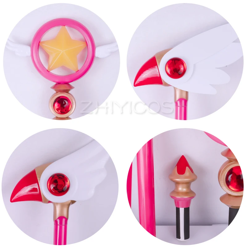 New Anime Cardcaptor Sakura Kinomoto Sakura Cosplay Stick Star/Bird Head Magic Wand Gilrs Halloween Party Cosplay Props