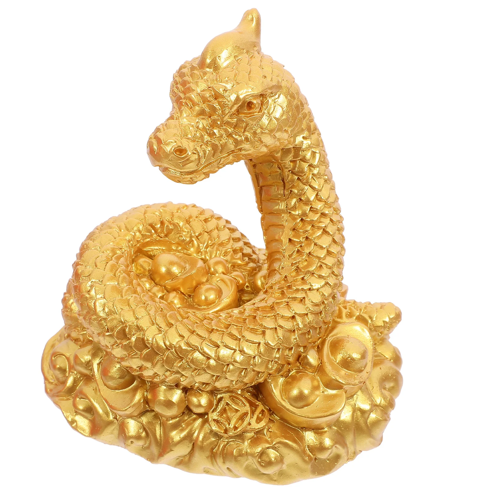 

Snake Resin Sculpture Vivid Realistic Decoration Home Garden Bonsai Ornament Chinese Style Spring Festival Gift