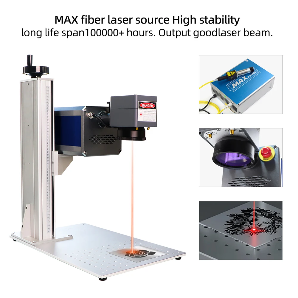 

Kindlelaser 30w Integrated Fiber Laser Marking Machines Portable Laser Engraving Machine High-Precision for Metal Pen Pet Tag