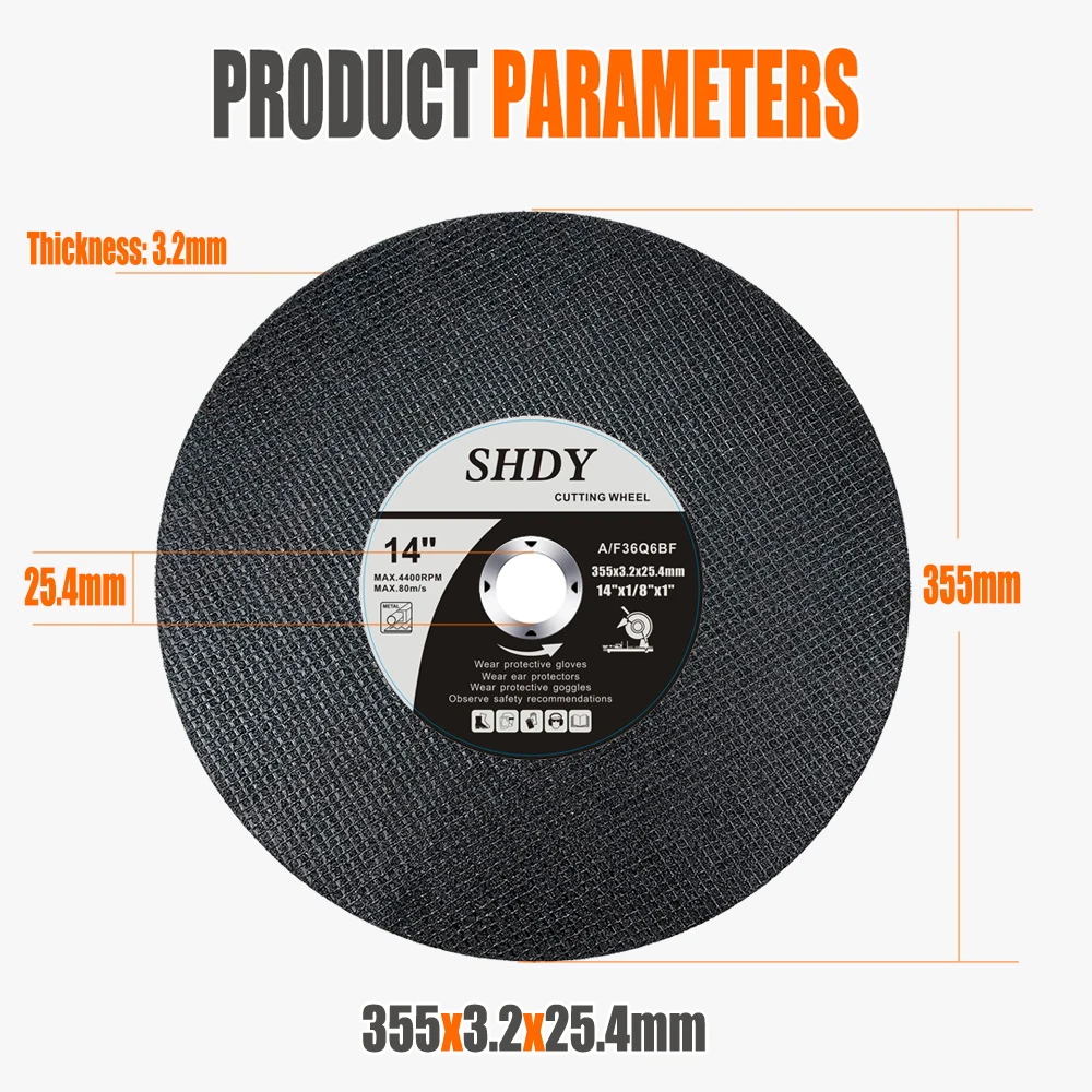 355mm Profile Cutting Wheel 14-inch Cutting Wheel for Metal and Steel Cutting