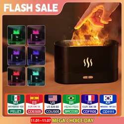 Perfume Humidifier Ultrasonic Air Humidifier With LED Lighting Simulation Colorful Flame Fragrance Machine