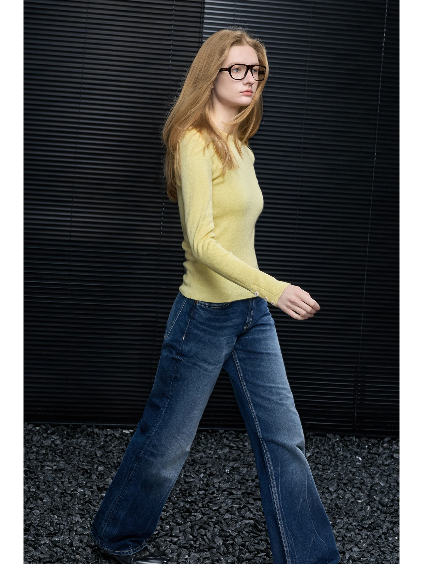 

Women's Wool Knitted Sweater Base Layer irt Korean Sle Versatile Early Spring Faionable Personali Street Sle Slim Fit