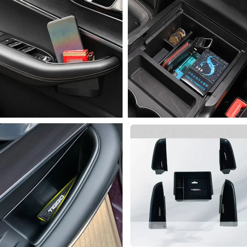 For Chery Tiggo 8 Pro Max 2020 2021 2022 Accessories Door Armrest Storage Box Central Control Armrest Container Cover Trim