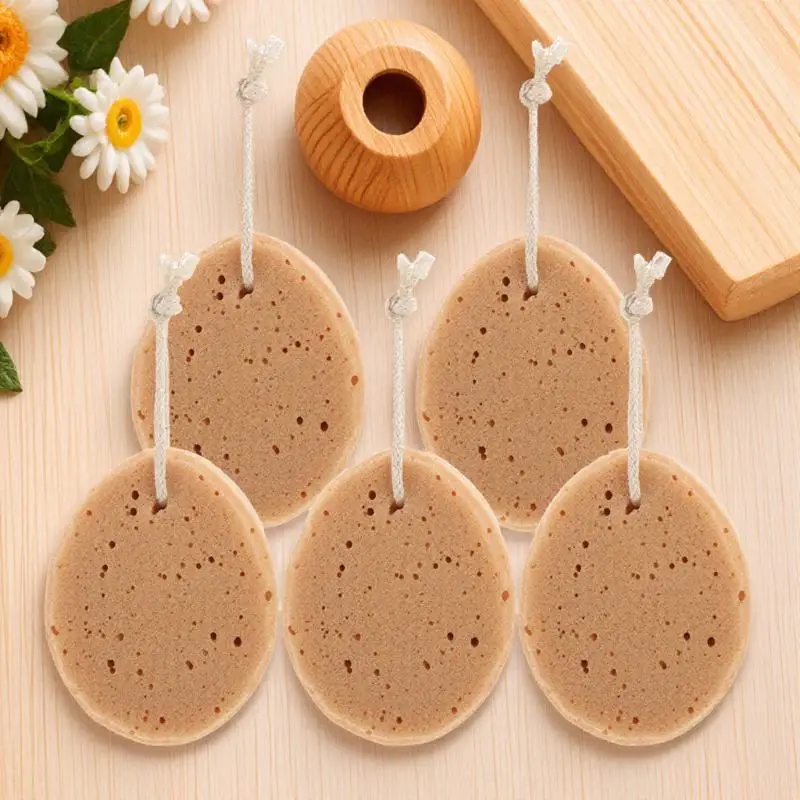 

5Pcs Honeycomb Sponge Biodegradable Bath Shower Sponge Gentle Exfoliator for Sensitive Skin Adult Home Outdoor Travel