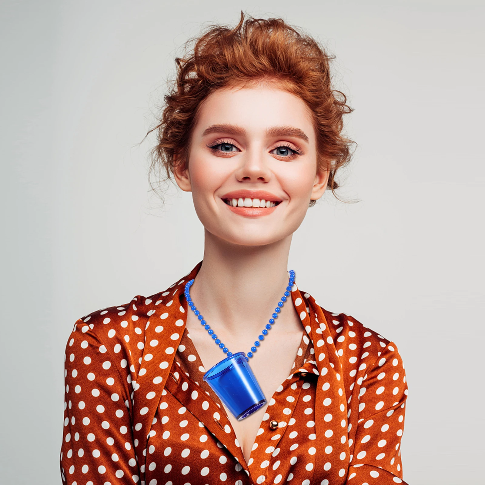 

12Pcs Beaded Shot Cup Necklace Premium Reusable Material Compact Portable Party Decor for Bachelorette Bachelor Unique