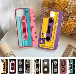 Vintage Cassette  Tape Phone Case for iPhone 8 7 6 6S Plus X SE 2020 XR XS 14 11 12 13 Mini Pro Max Mobile Case