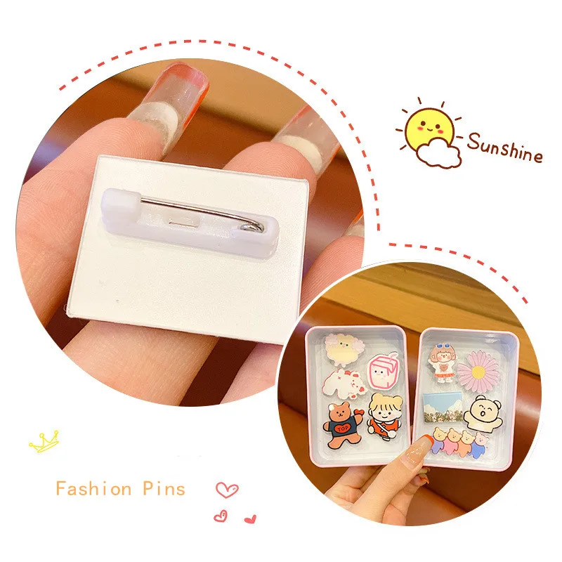 10/20/30/40/50/100Pcs Cute Animal Badges Pin Diversity Random Badges Girls Boy Kids Brooch Acrylic Pins For Backpack Clothes Bag