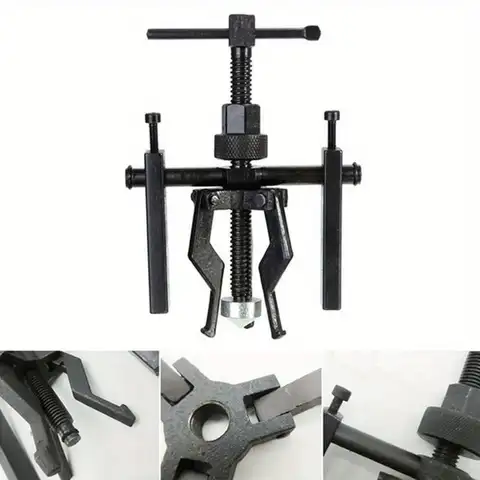 1Pc Heavy Duty Carbon Steel 3 Jaw Inner Bearing Puller Gear Extractor Auto Car Tool Kit for Machine Maintenance