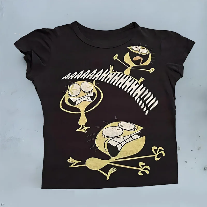 

Панк-готика, сексуальная уличная одежда, тонкая детская футболка 2000-х годов, укороченный топ Y2k, винтажная футболка с графическим рисунком, эстетическая эмо, милая женская футболка с коротким рукавом