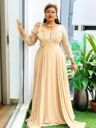 Plus Size Afrikanische Hochzeit Party Kleider für Frauen 2025, Dashiki Ankara Abendkleid, elegantes Weihnachts-Outfit, Robe, Afrika-Kleidung