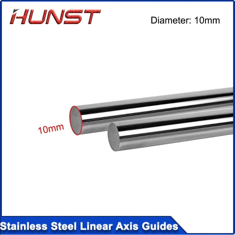HUNST Stainless Steel Round Bar Machine Tool Linear Axis Guide Optical Axis Guide Slide Rod Diameter 10/12mm