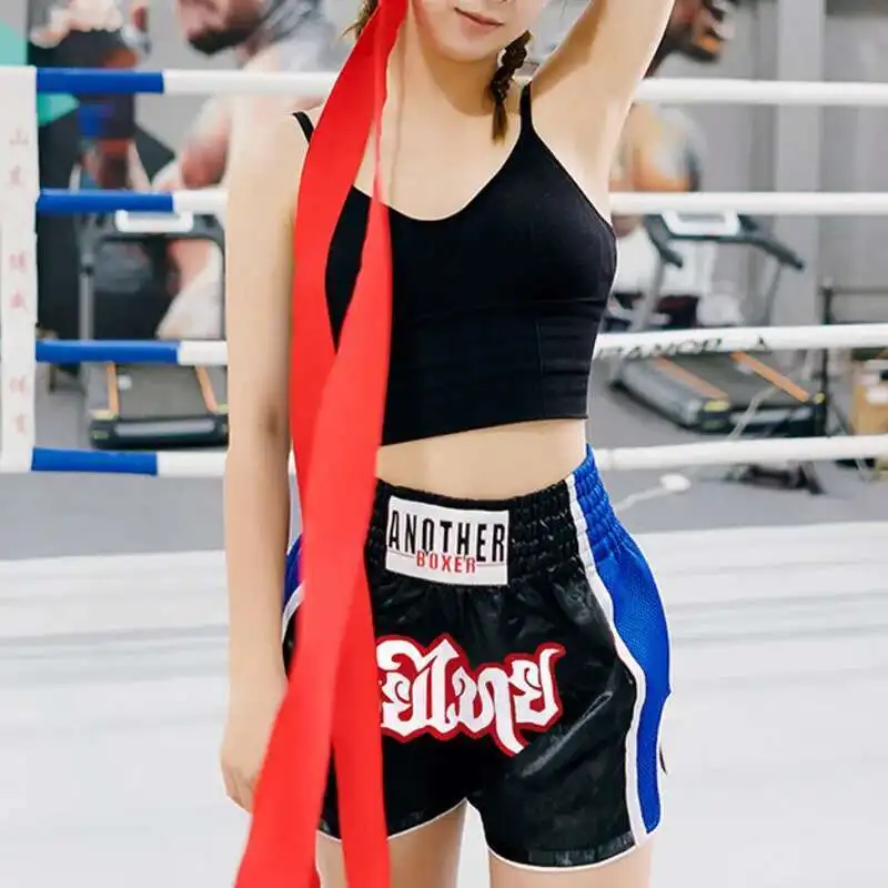 Mesh Boxing Training Shorts Men Women Personality Embroidery Bottoms Durable Sturdy Sweat Multiple Loose Styles Shorts Pants