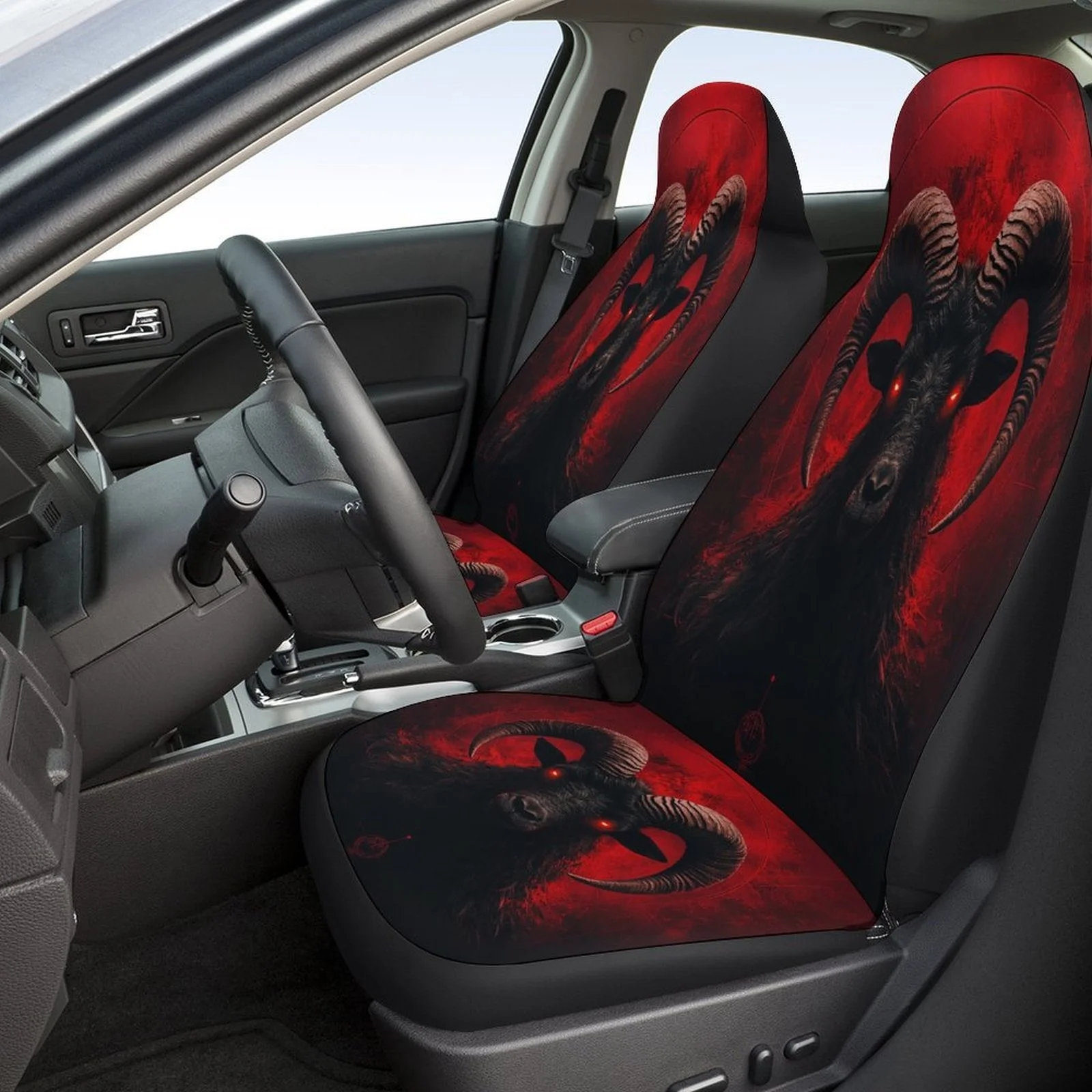 Dark For RAM Spirit Designed Universal Car Seat Cover Set For Most Cars, Trendy Advanced High-quality Car Seat Protector Covers