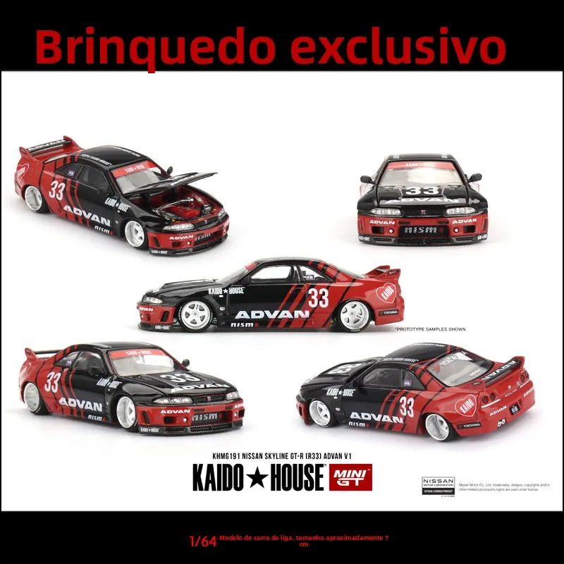 modele-de-voiture-en-alliage-kaido-house-gtr-r33-advan-33-v1-modele-de-collection-a-l'echelle-1-64-modele-de-voiture-miniature-gt-164-marque-minigt