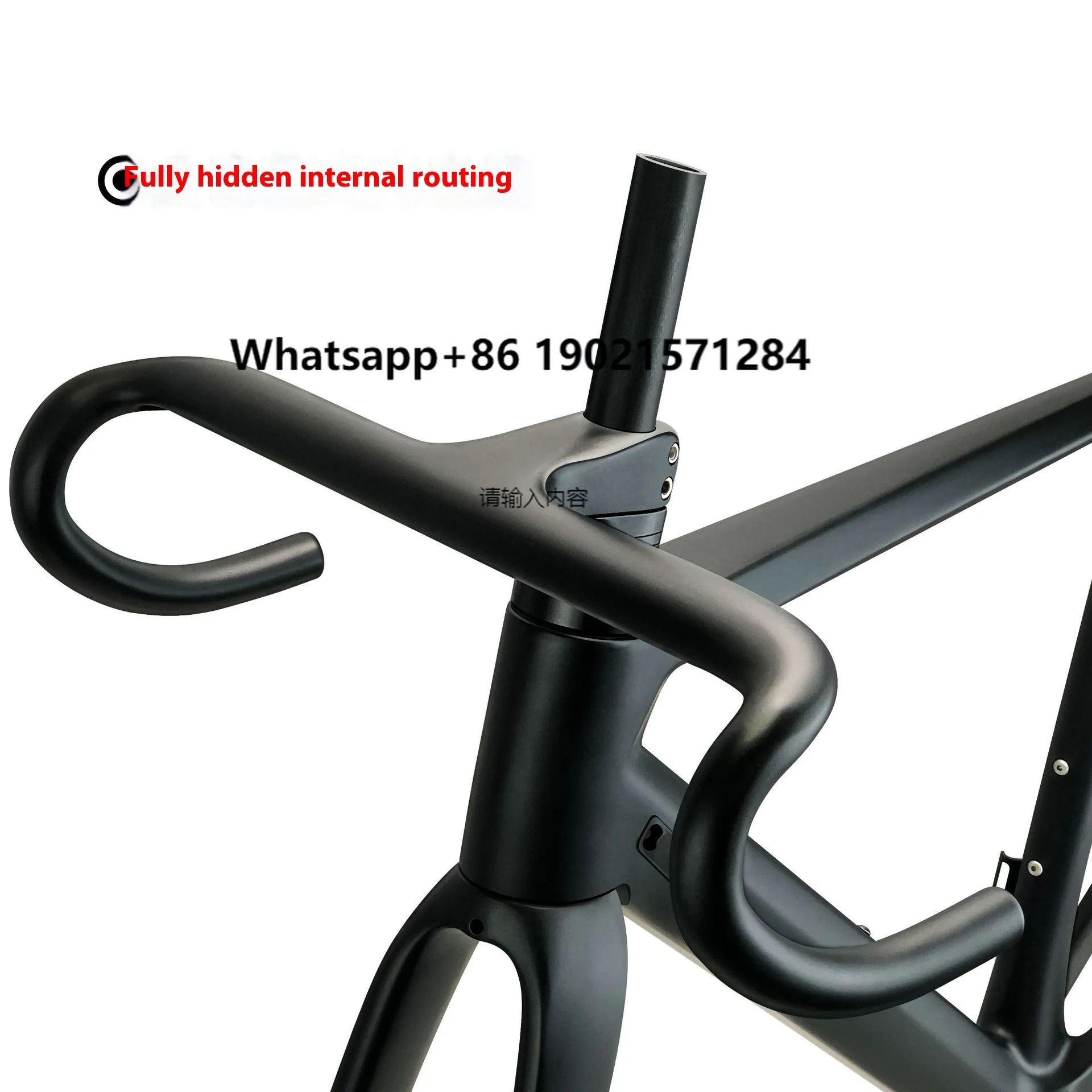 

700C Road Racing Bicycle Frame Set DIY Full Carbon Fiber Disc Brake Matte Finish No Logo Wind Breaking Fork Stem