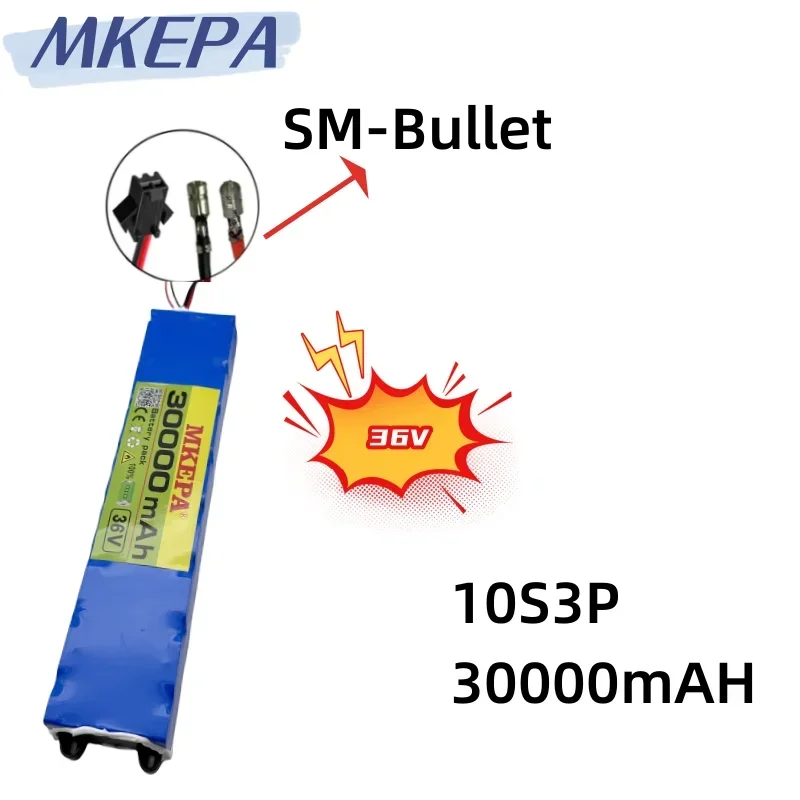 Mkepa 10S3P 36V 30000mAh 36v Electric Scooter Battery Pack 18650 Lithium M365 Electric Scooter 36v Battery Scooter