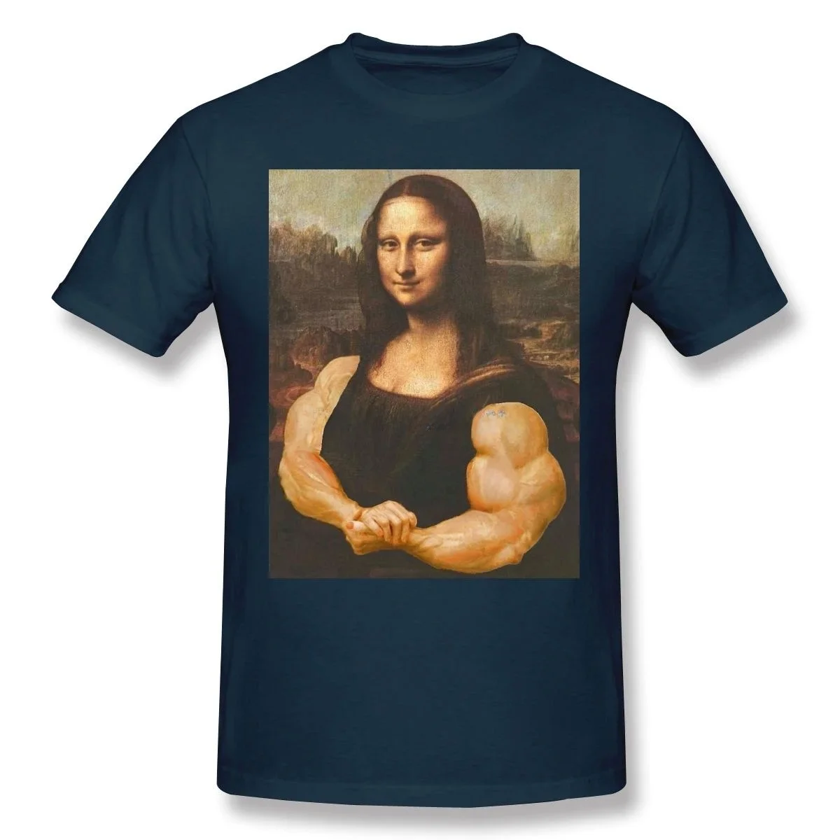 Rengoku Men's Muscular T-Shirt Cotton Short Summer Customizable Design Hand-Painted Unique Style Clothing
