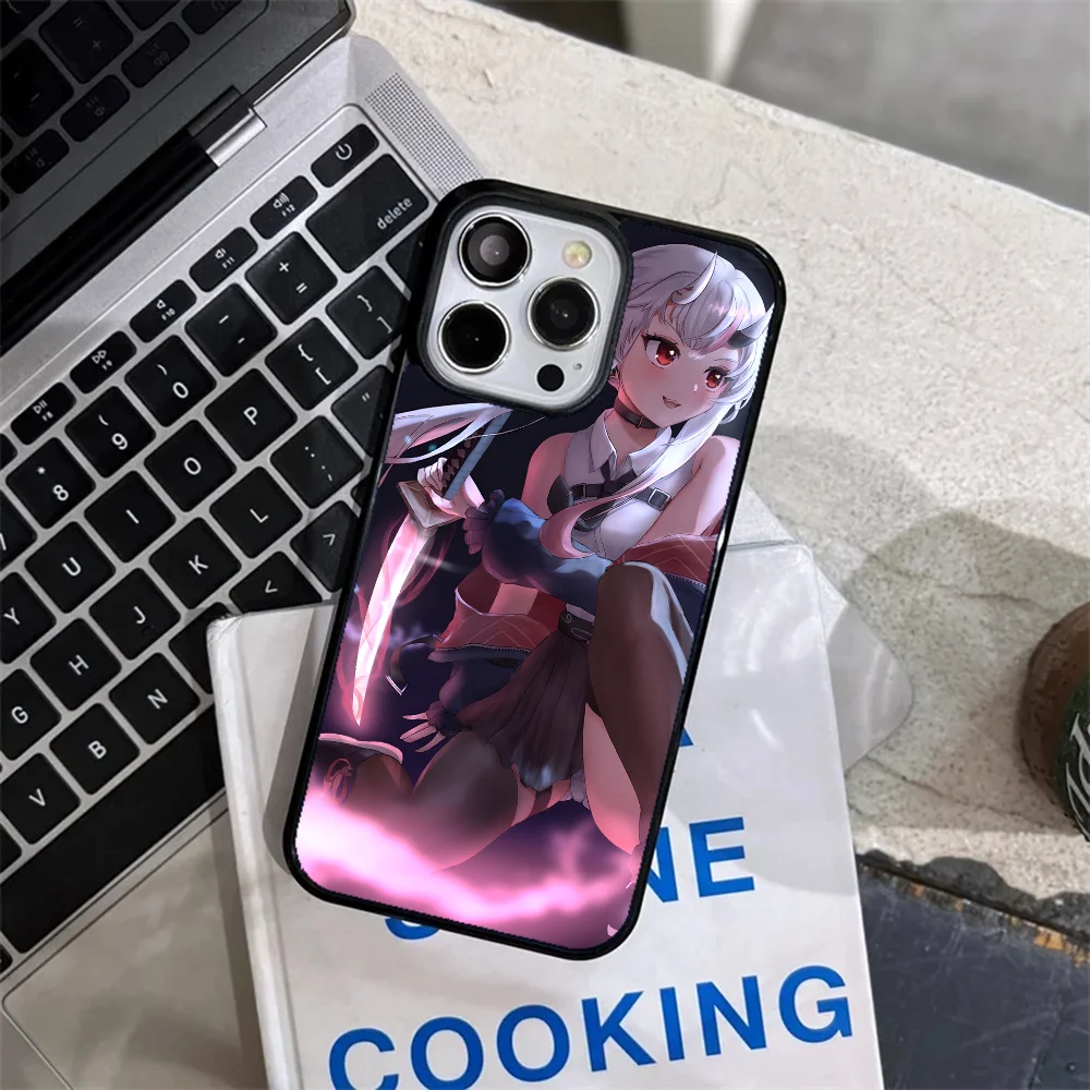 Anime Girl Hololive Nakiri Ayame Phone Case Strong Magnetic For IPhone 15 14 13 Pro Max 11 12 Mini Alex Mirror For Magsafe