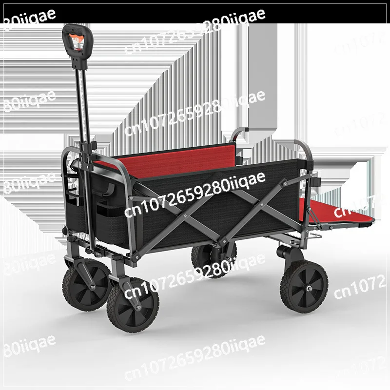 Trolley Cart Electric Rechargeable Wagon Beach Wagon Outdoor Garden Multi-functional Folding Camping Cart Portable Beach