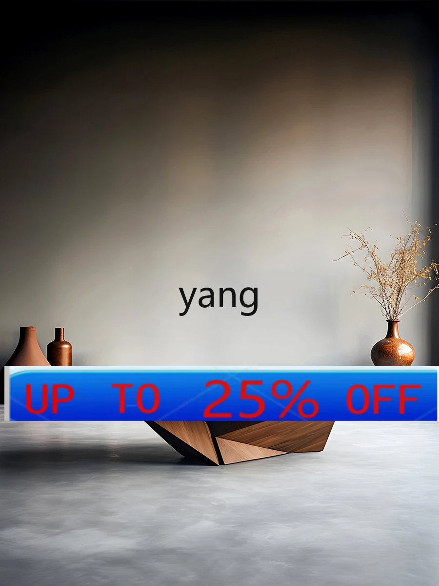 

LMM minimalist art coffee table light luxury high-end living room home solid wood small table