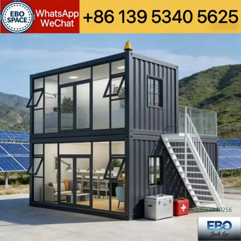 Weather Resistant Expand Out Shipping Container House Separate Toilet Kitchen Remote Project Site Temporary Staff Living Quarter