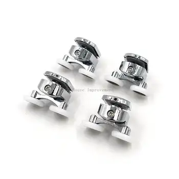 23mm/25mm/27mm 淋浴房門滾輪 鋅合金雙輪滑動淋浴房門滾輪軸承滑軌更換 8 最佳銷售 滑動門輪 - №6