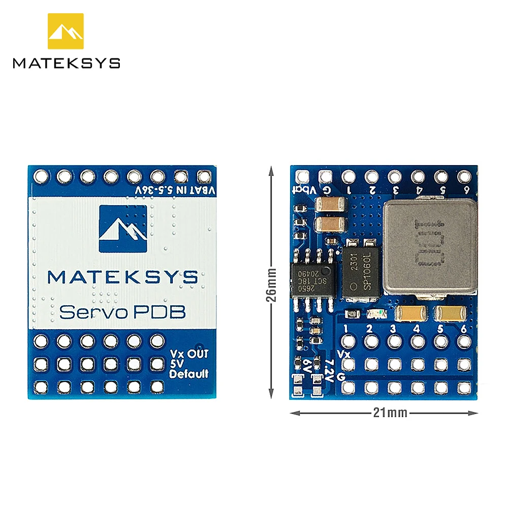 MATEKSYS SVPDB-8S serwo PDB z tablica rozdzielcza mocy 4A BEC 5.5-36V do 5-8.2V dla stałopłatowych części serwo samolotu RC FPV