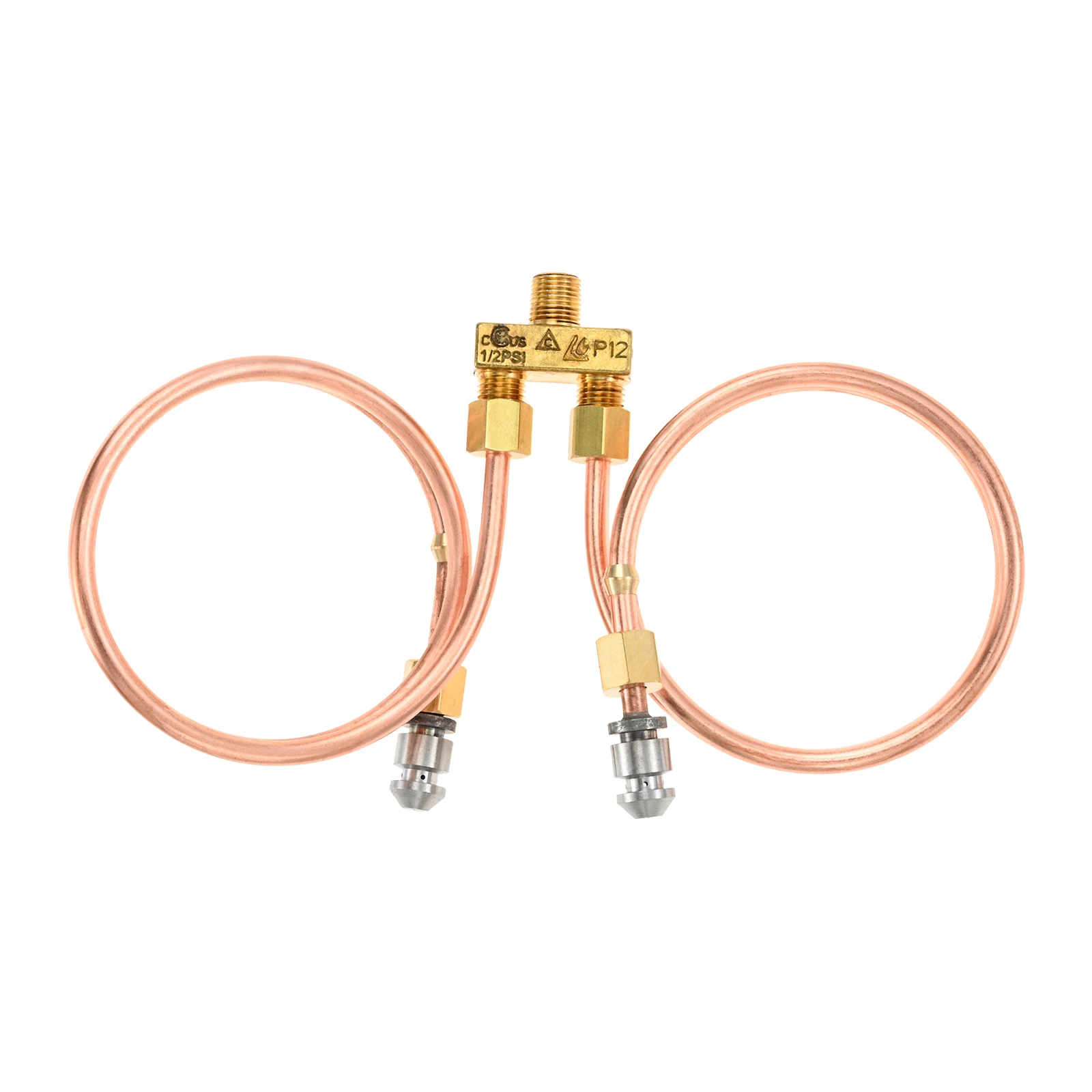 1 مجموعة صمام مزدوج قابل للتعديل 1/8 "NPT مدخل 3/16" OD أنبوب تجريبي مع مجموعة طرف متوافق مع جزء المدى الأمريكي A29236