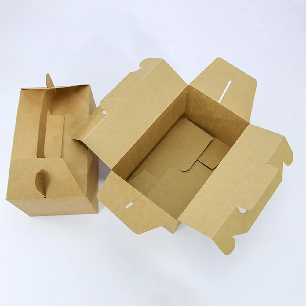 25pcs Simple Burger Fried Chicken Packing Boxes Picnic Food Containers Storage Box Party Decoration Accessories Kids Gift Holder