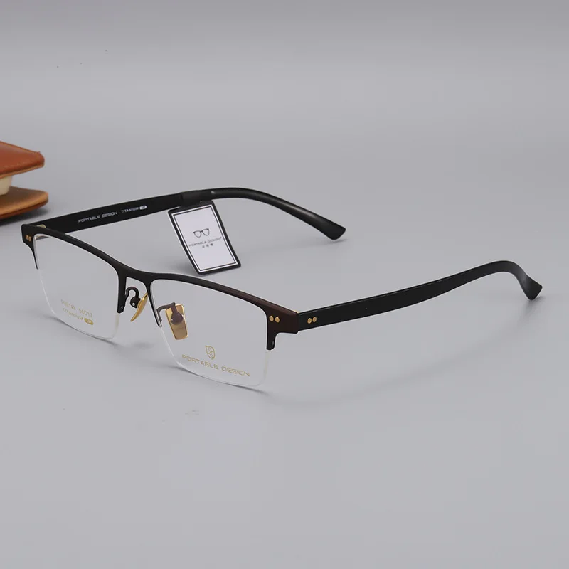 

Glasses Frame Handsome Titanium Plate Frame Texture Men's and Women's Glasses Half Frame Shenzhen 99148