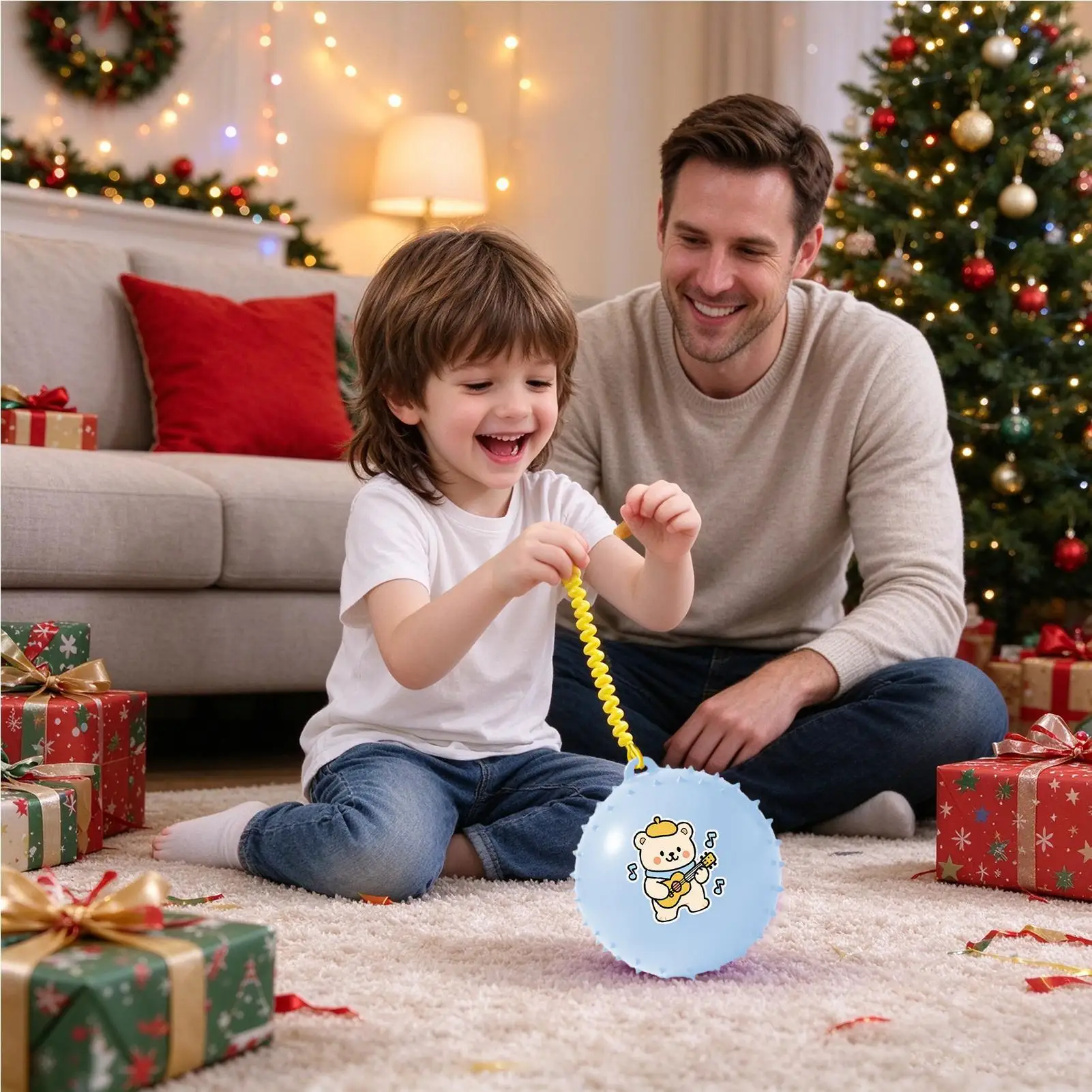 Tetherball Set Kids Bouncy Sports Play Game Toy With String Tether Ball Kit For Home Backyard Garden Playground Park School