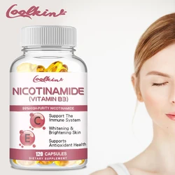 Niacinamide Capsules Contain Vitamin B3 - 99% High Purity Promotes Immune System and Skin Health