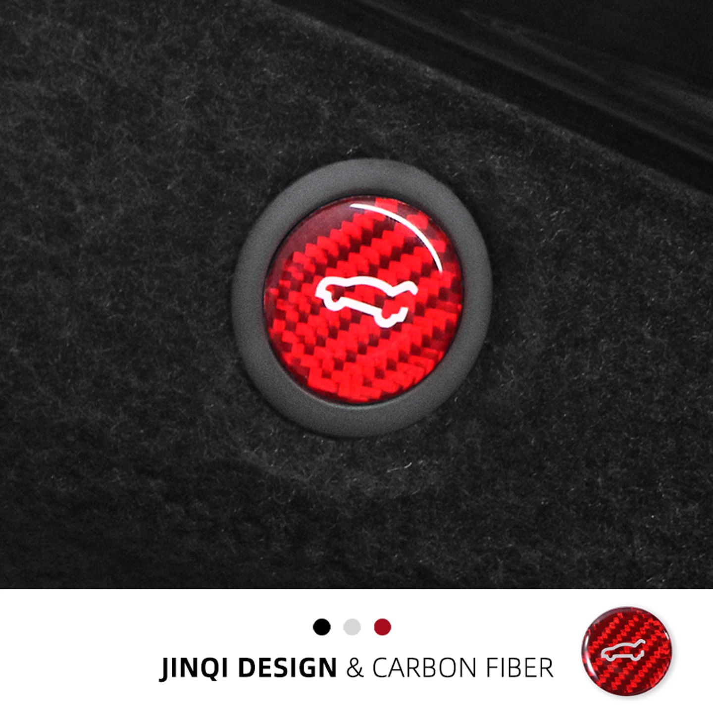 

Suitable for Tesla Model Y Juniper Model 3 Highland Trunk Tip Circle Carbon Fiber Modified Electric Tailgate Sticker