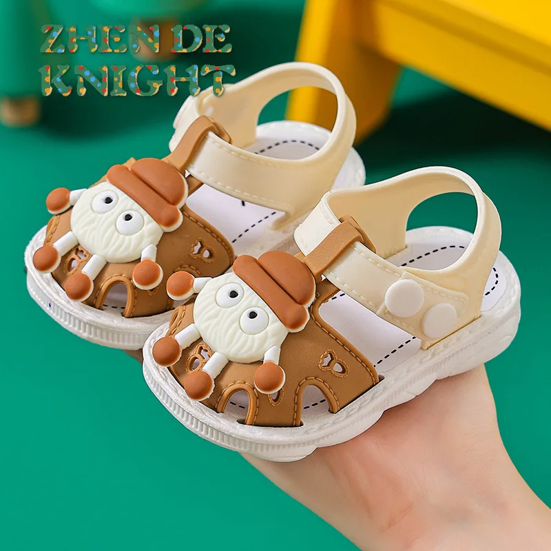 Summer Leisure Baby Walking Shoes Soft Sole External Wear for Boys Soft Sole Anti Slip Soft Sole Children 1-3 Years Old Sandals