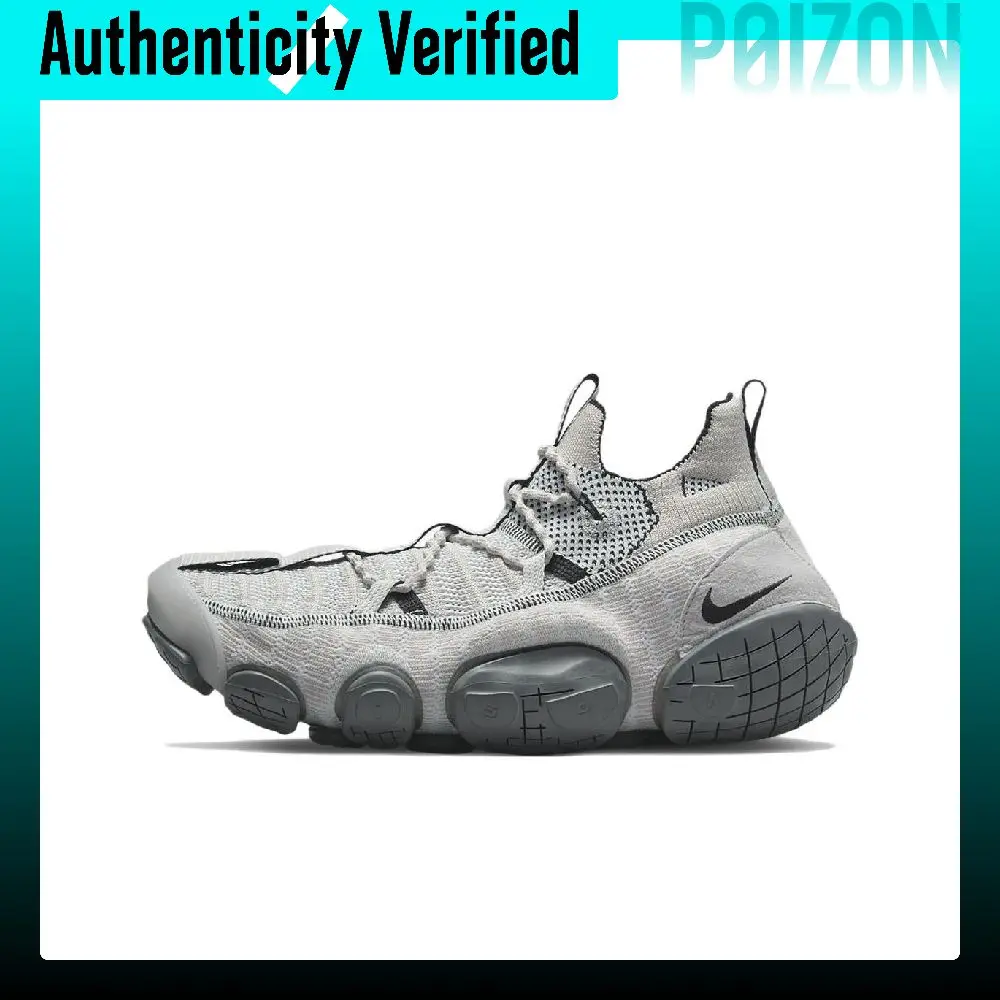 Nike ISPA Link Fabric Sports Cushioning Slip Resistant Abrasion Resistant Mid top Casual Shoes Unisex Gray CN2269-002