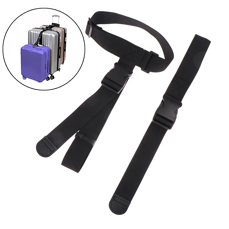 1 Set Outdoor Camping Tool Travel Tied Black Durable Nylon Cargo Tie Down Luggage Lash Belt Strap With Cam Buckle Travel Kits