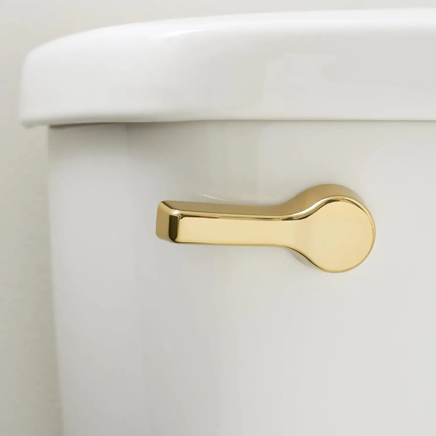 

Universal Toilet Flush Handle Replacement Kit, Front Mount Toilet Lever with Polished Brass Finish for Easy Installation