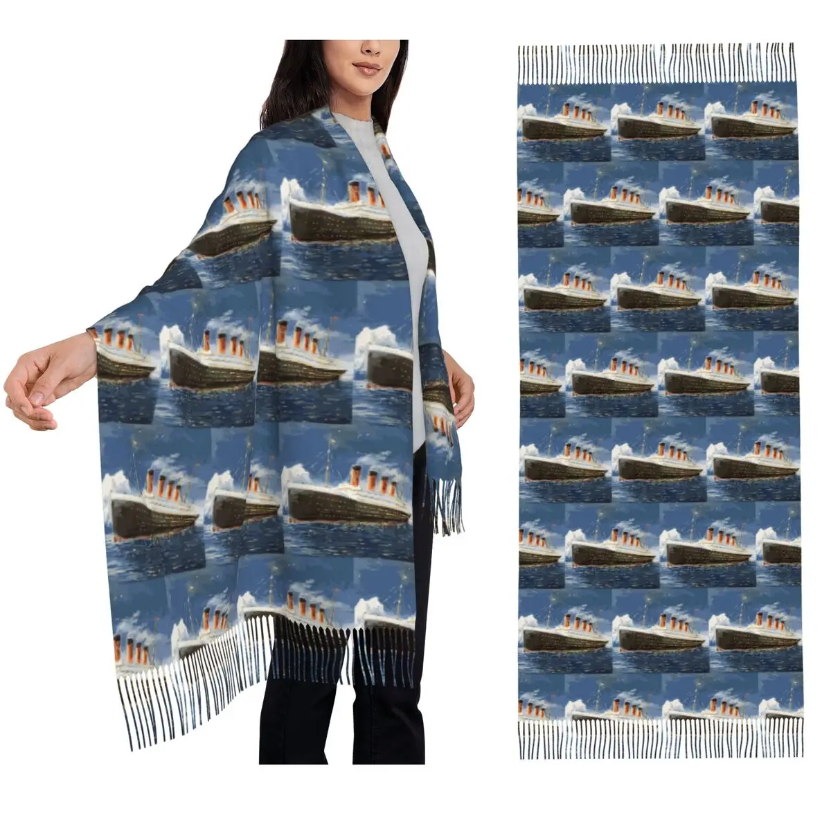 The Most Popular Ship Of All Times, Titanic. Scarf Tassel Scarves for Women Soft Warm Shawls and Wraps Large Shawl Wrap