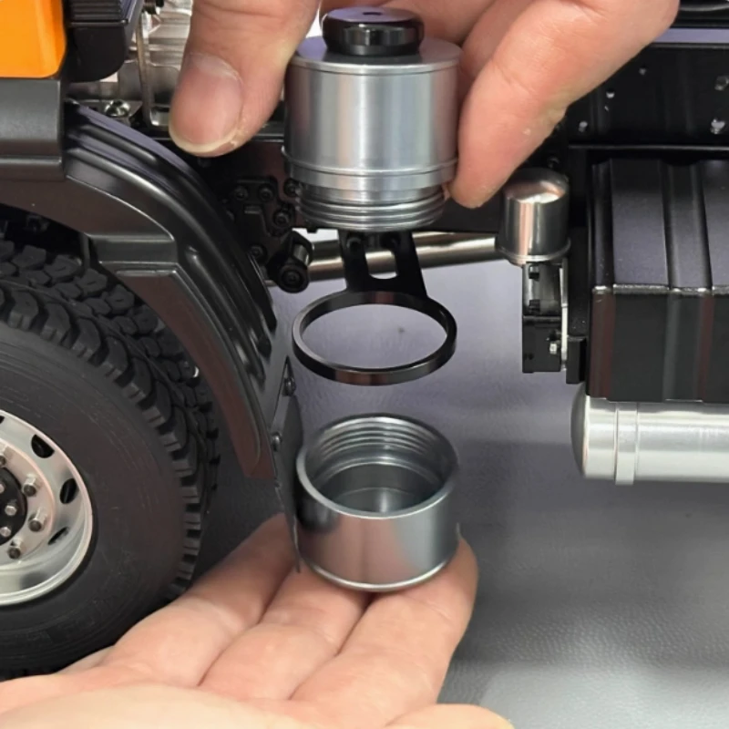 1/14 Simulazione di Metallo Serbatoio Aria Filtro Fascio Decorazione filtro aria Per Tamiya Lesu Per Scania Man Actros Volvo Parti di Automobili