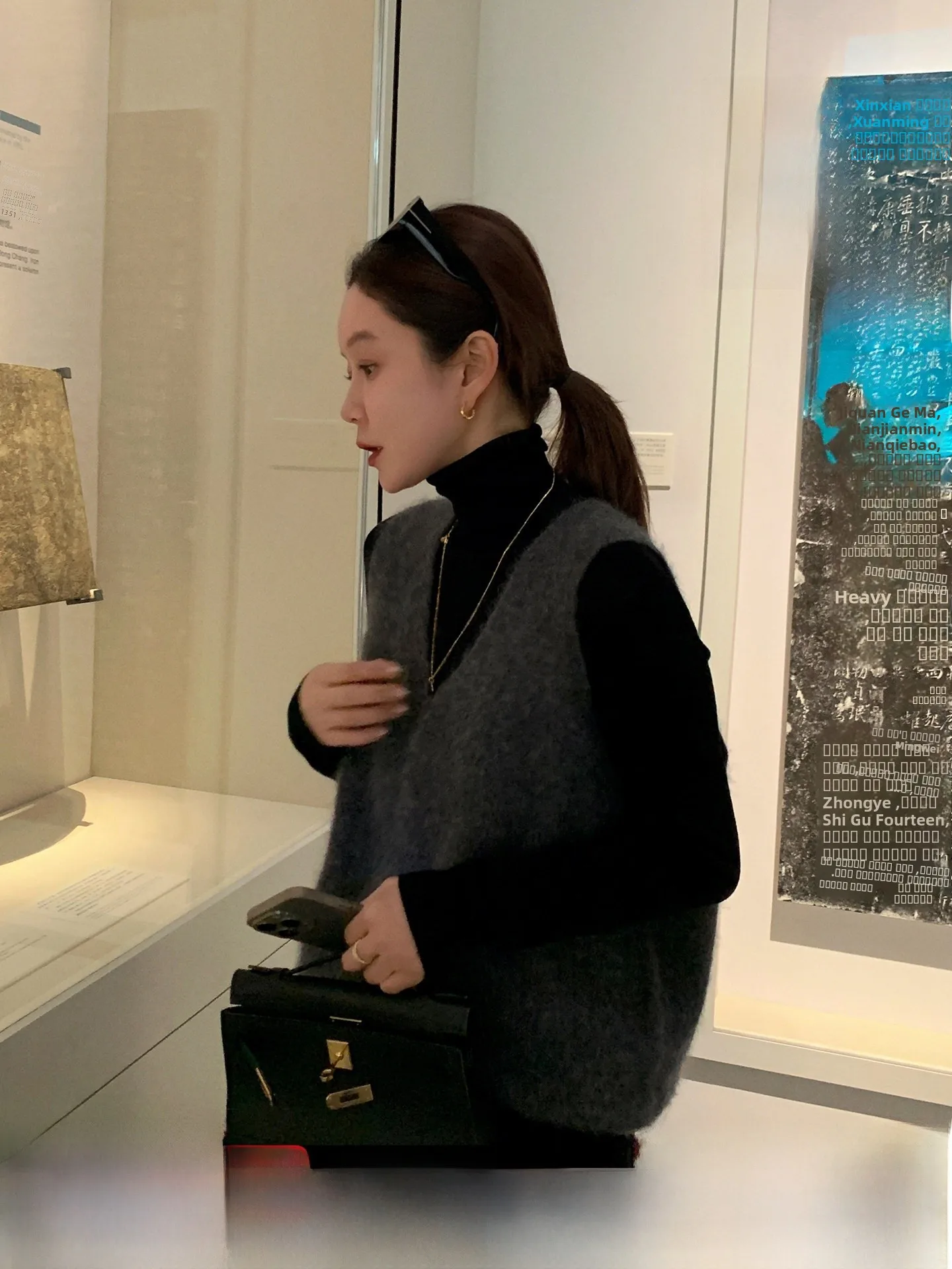 

Liberlin Sisy Bla Label Fce Vest V-Ne Sl Knitted Svel Top Women's Autumn Winter Faion Soft Korean Sle